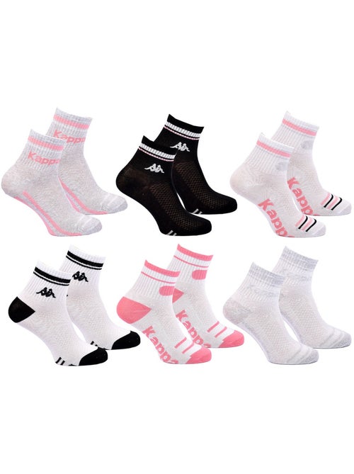 Pack de Meias Mulher Quarter KAPPA (Lote de 6) - Kiabi Pack de Meias Mulher Quarter KAPPA (Lote de 6) - Kiabi