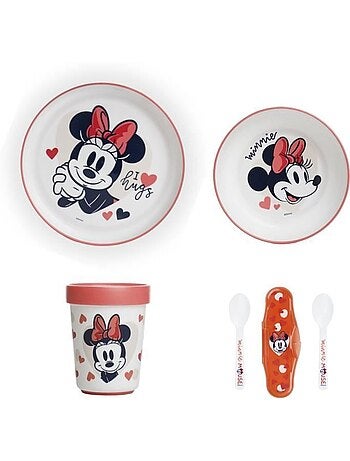 Pack de refeição 2ª idade minnie com prato tigela copo e colheres disney