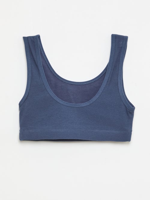 Pack de sutiãs em malha canelada - Kiabi