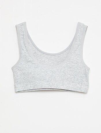 Pack de sutiãs em malha canelada