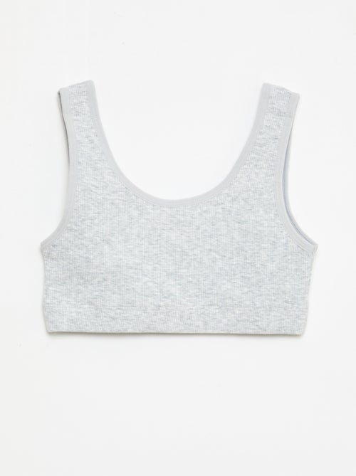 Pack de sutiãs em malha canelada - Kiabi