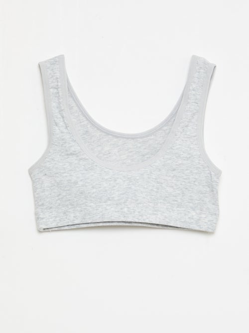 Pack de sutiãs em malha canelada - Kiabi