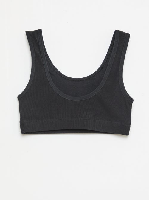 Pack de sutiãs em malha canelada - Kiabi