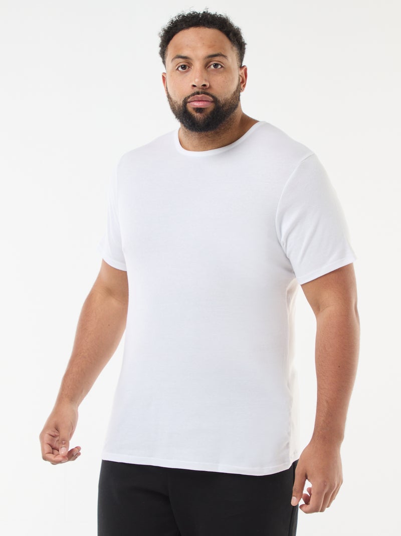 Pack de t-shirts em malha jersey - 2 peças Branco - Kiabi