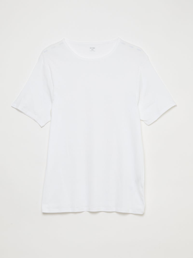 Pack de t-shirts em malha jersey - 2 peças Branco - Kiabi