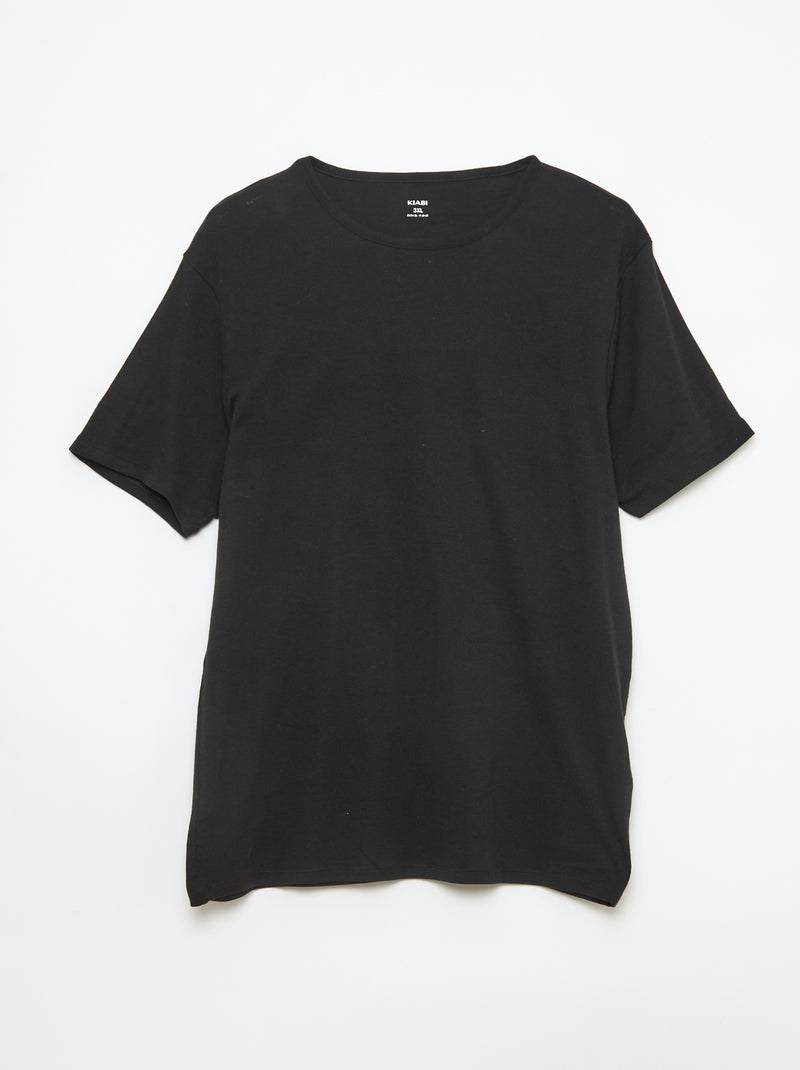 Pack de t-shirts em malha jersey - 2 peças Preto - Kiabi