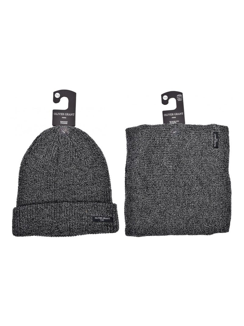 Pack Gorro Cachecol Homem OLIVER GRANT - Pack de 4512 Cinza - Kiabi