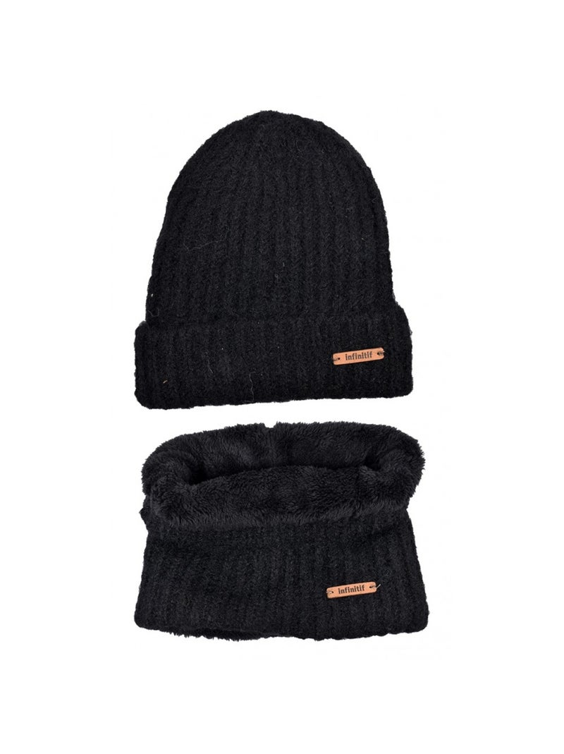 Pack Gorro Cachecol INFINITIF Preto - Kiabi