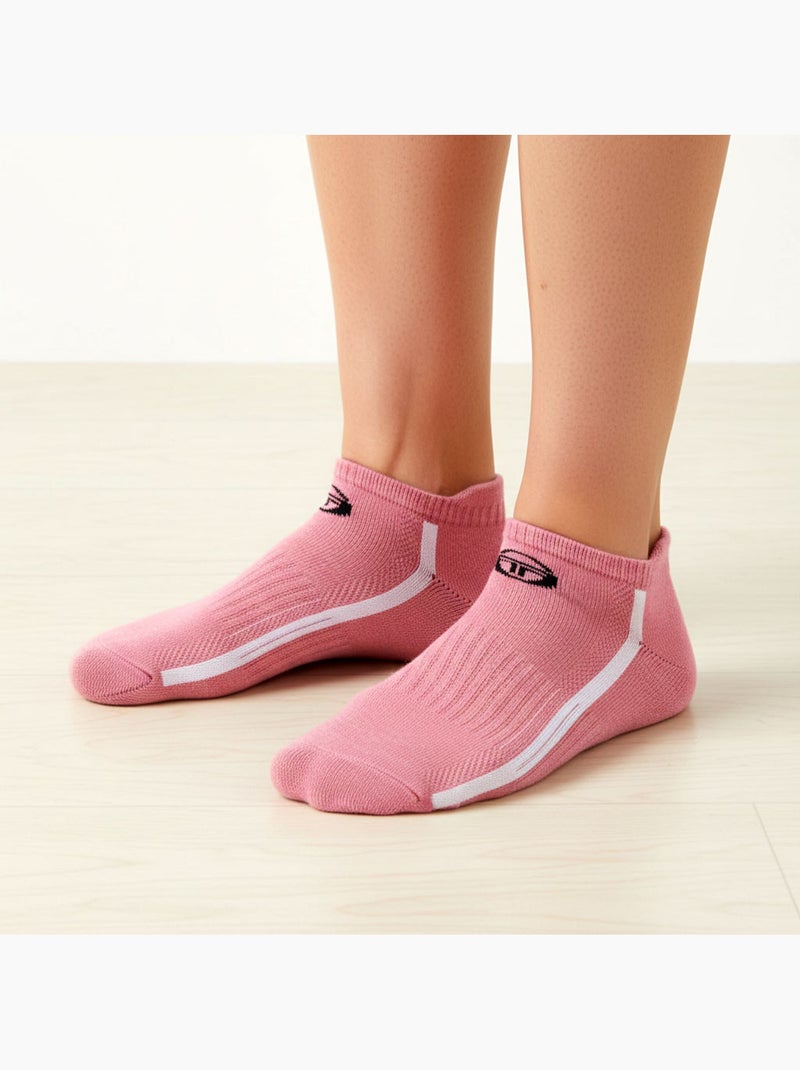 Pack Meias Curtas Mulher Sneaker SERGIO TACCHINI - 6 Pares Rosa Preto Branco Cinza - Kiabi