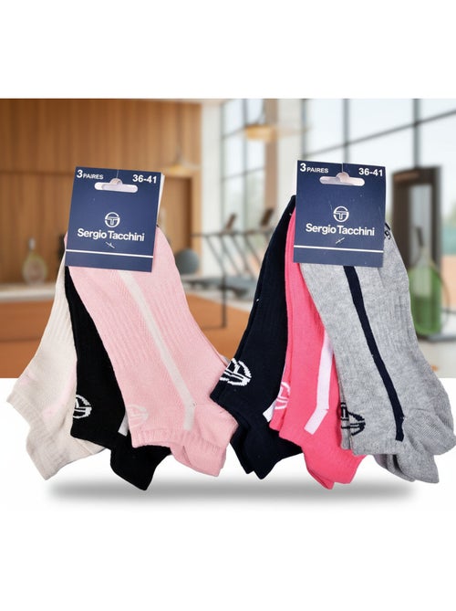 Pack Meias Curtas Mulher Sneaker SERGIO TACCHINI - 6 Pares - Kiabi Pack Meias Curtas Mulher Sneaker SERGIO TACCHINI - 6 Pares - Kiabi