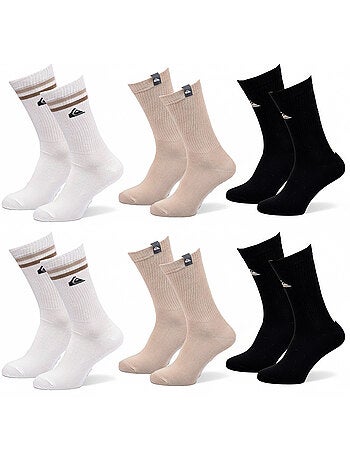 Pack Meias Homem Crew Quiksilver 6 Pares Regular