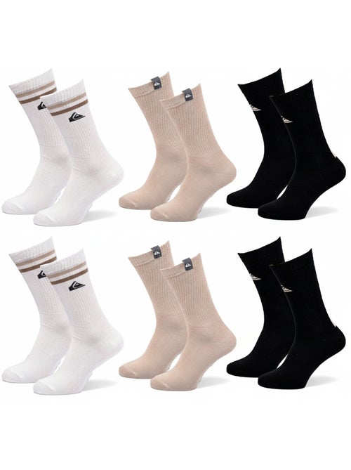 Pack Meias Homem Crew Quiksilver 6 Pares Regular - Kiabi Pack Meias Homem Crew Quiksilver 6 Pares Regular - Kiabi
