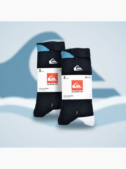 Pack Meias Homem Crew Quiksilver 6 Pares Regular - Kiabi Pack Meias Homem Crew Quiksilver 6 Pares Regular - Kiabi