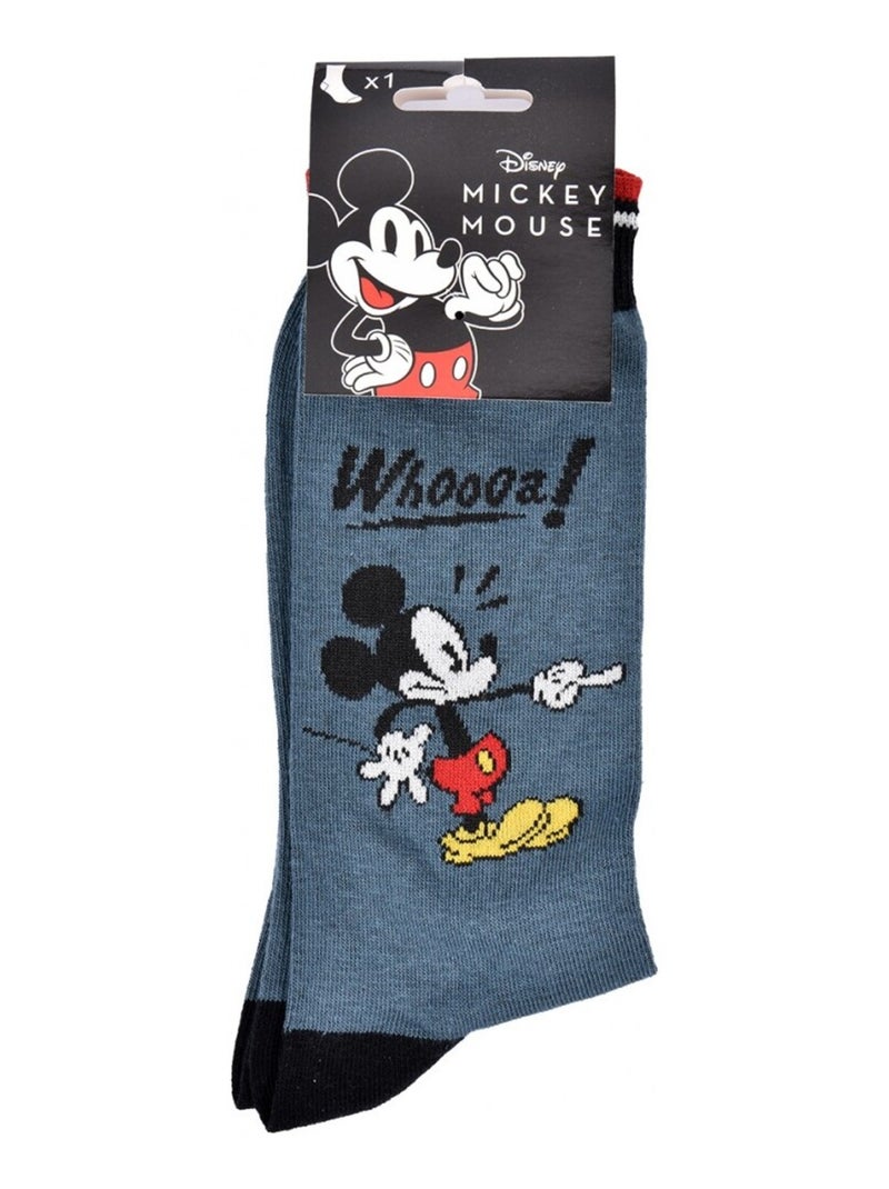 Pack Meias Homem DISNEY MICKEY MOUSE Azul-Preto Branco - Kiabi