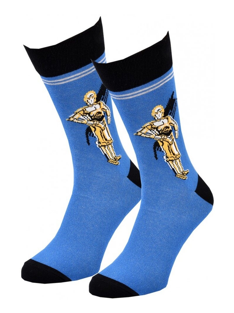 Pack Meias Homem DISNEY STAR WARS Azul-Preto - Kiabi