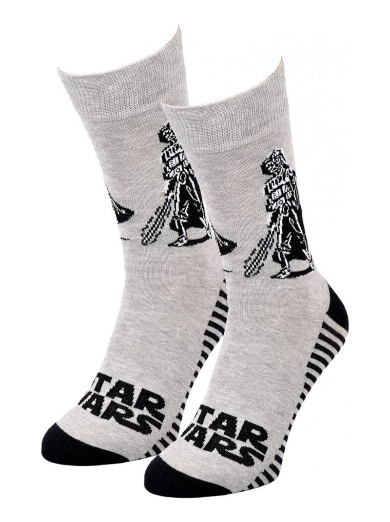 Pack Meias Homem DISNEY STAR WARS Cinza-branco preto - Kiabi