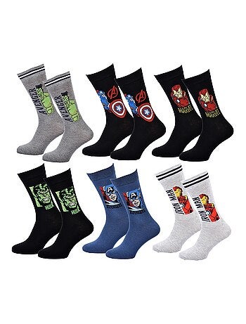 Pack Meias Homem MARVEL AVENGERS 6 Pares