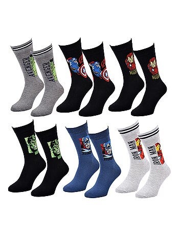 Pack Meias Homem MARVEL AVENGERS 6 Pares