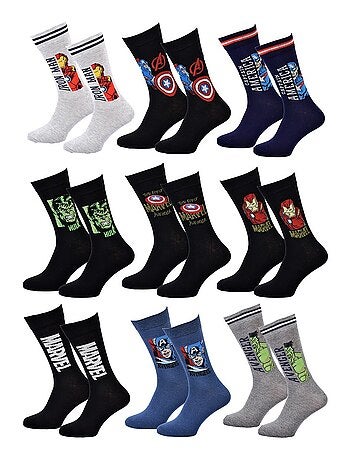 Pack Meias Homem MARVEL AVENGERS 9 Pares