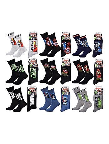 Pack Meias Homem MARVEL AVENGERS 9 Pares