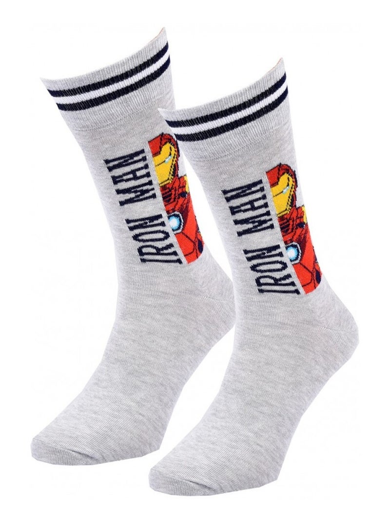 Pack Meias Homem MARVEL AVENGERS Cinza - Kiabi