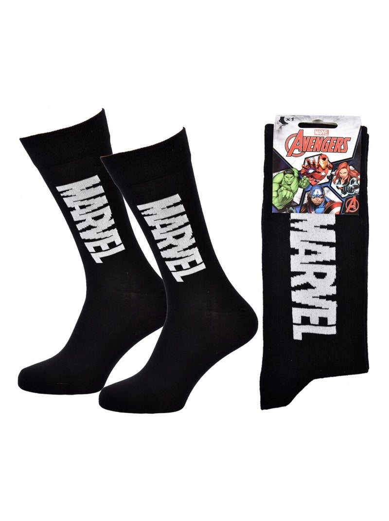 Pack Meias Homem MARVEL AVENGERS Preto Branco - Kiabi