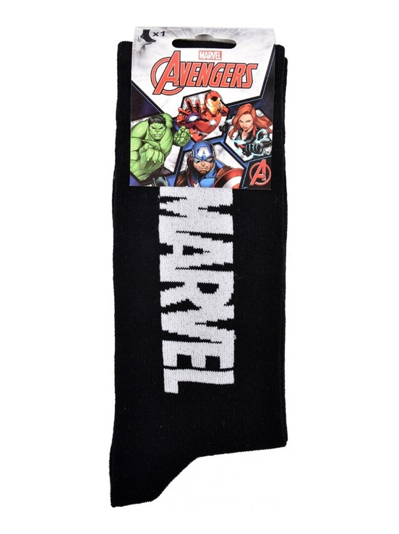 Pack Meias Homem MARVEL AVENGERS Preto Branco - Kiabi
