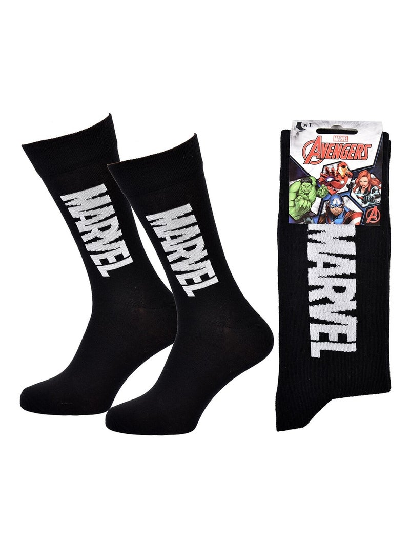 Pack Meias Homem MARVEL AVENGERS Preto Branco - Kiabi