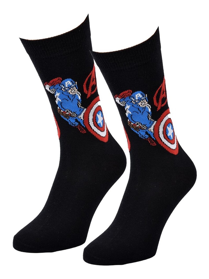 Pack Meias Homem MARVEL AVENGERS Preto Vermelho Azul - Kiabi
