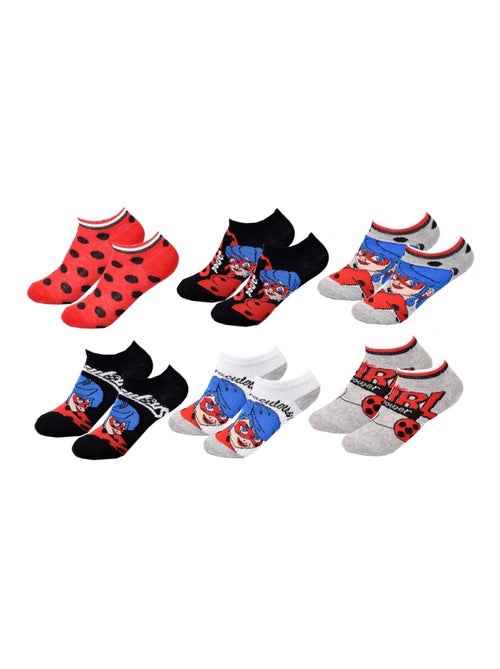 Pack Meias Rapariga MIRACULOUS - Pack de 6 - Kiabi Pack Meias Rapariga MIRACULOUS - Pack de 6 - Kiabi