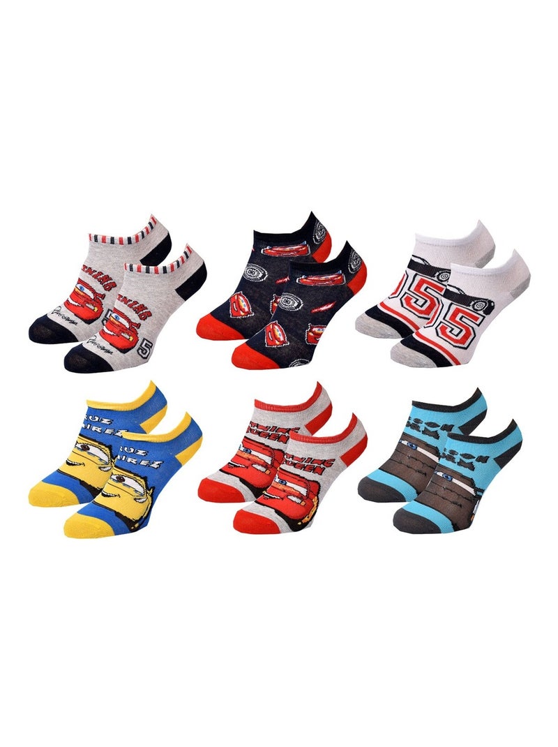Pack Meias Rapaz DISNEY CARS 9 Pares Cinza-amarelo branco - Kiabi