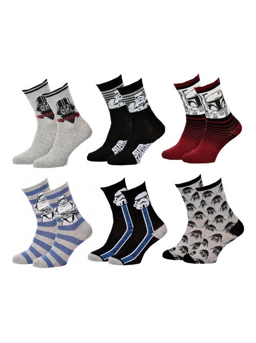 Pack Meias Rapaz STAR WARS - Pack de 6 - Kiabi Pack Meias Rapaz STAR WARS - Pack de 6 - Kiabi