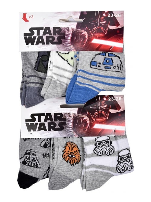 Pack Meias Rapaz STAR WARS - Pack de 6 - Kiabi Pack Meias Rapaz STAR WARS - Pack de 6 - Kiabi