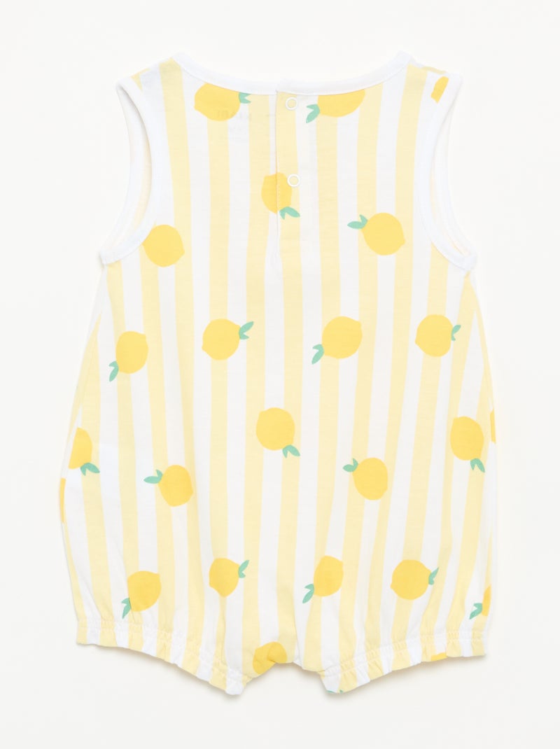 Packs de 2 babygrows sem mangas Amarelo - Kiabi