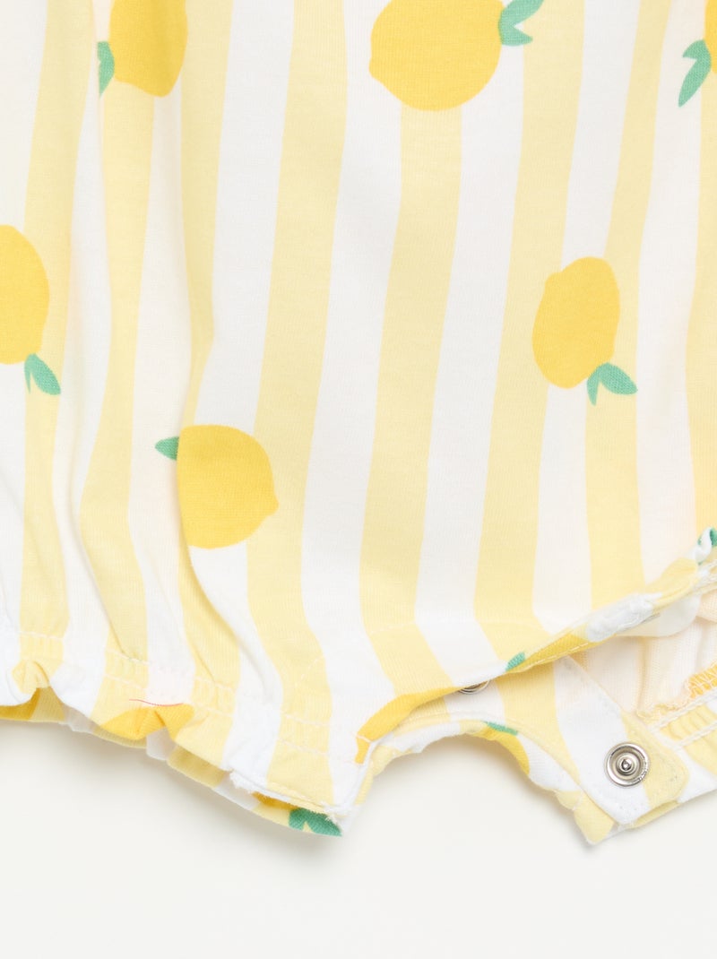 Packs de 2 babygrows sem mangas Amarelo - Kiabi