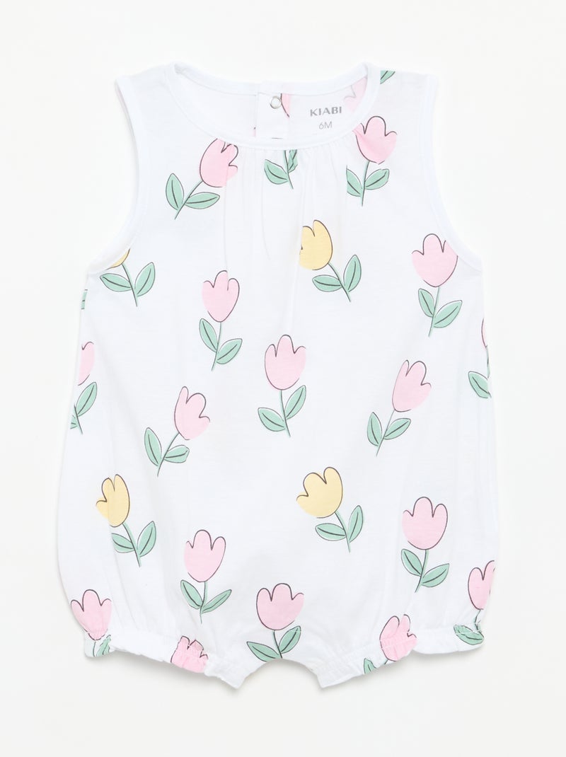 Packs de 2 babygrows sem mangas Branco - Kiabi