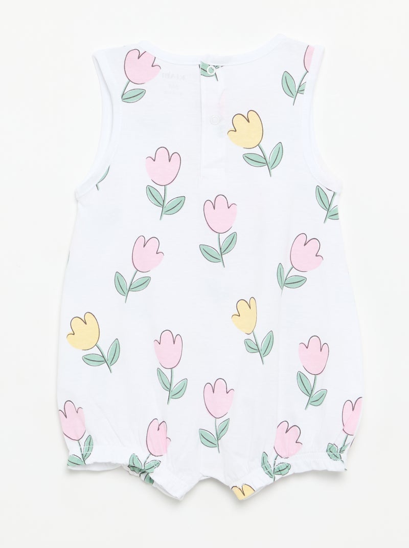 Packs de 2 babygrows sem mangas Branco - Kiabi