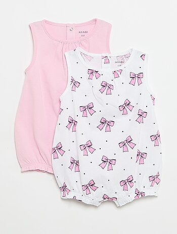 Packs de 2 babygrows sem mangas