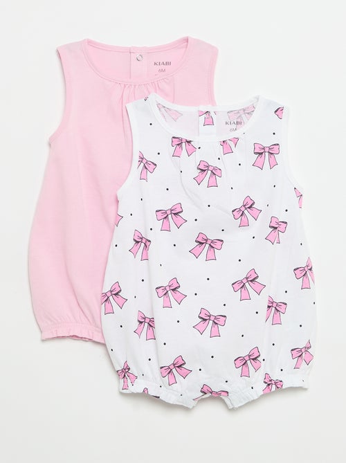 Packs de 2 babygrows sem mangas - Kiabi