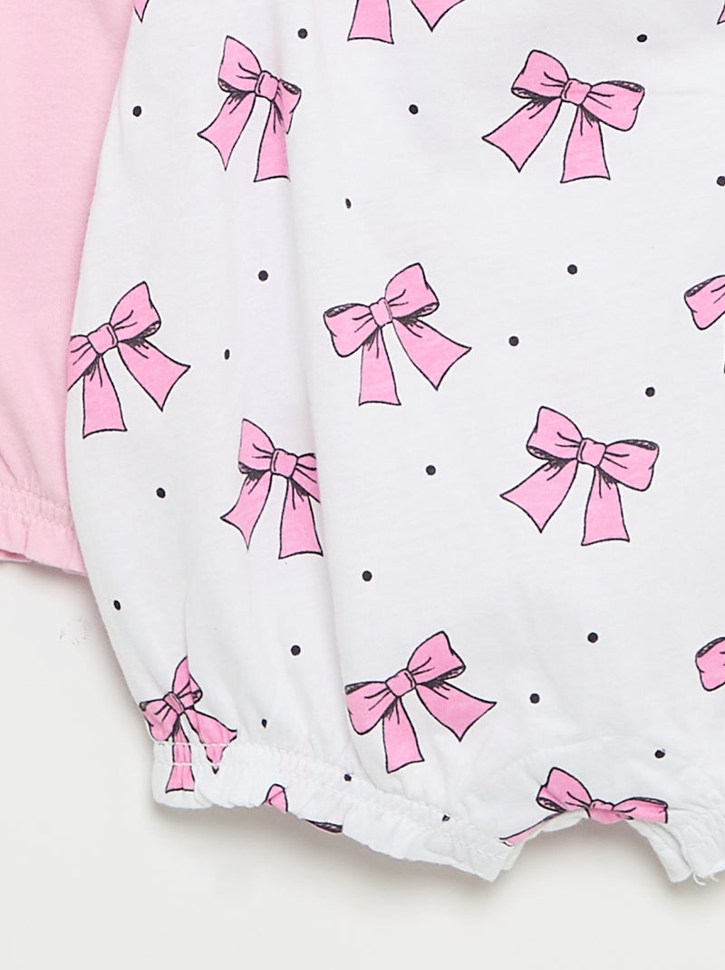 Packs de 2 babygrows sem mangas Branco - Kiabi