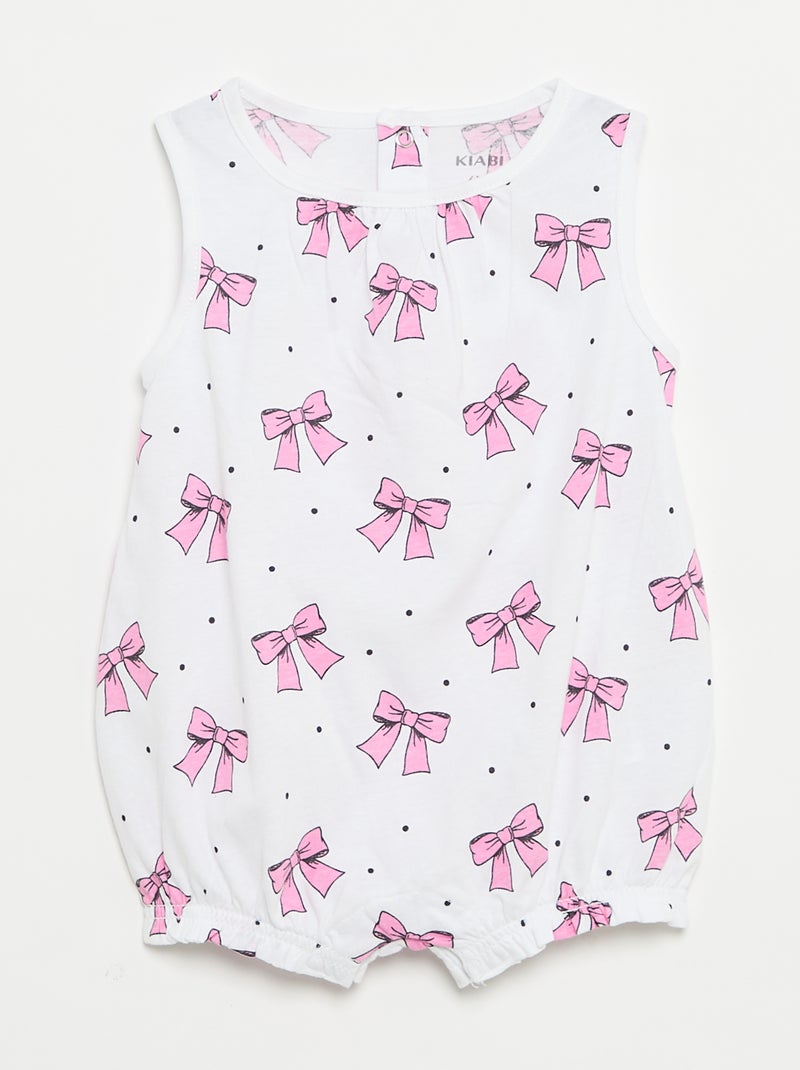 Packs de 2 babygrows sem mangas Branco - Kiabi