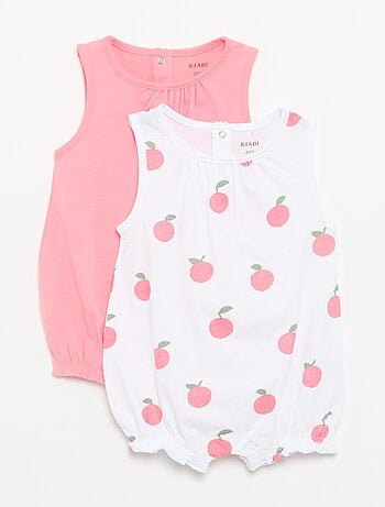 Packs de 2 babygrows sem mangas