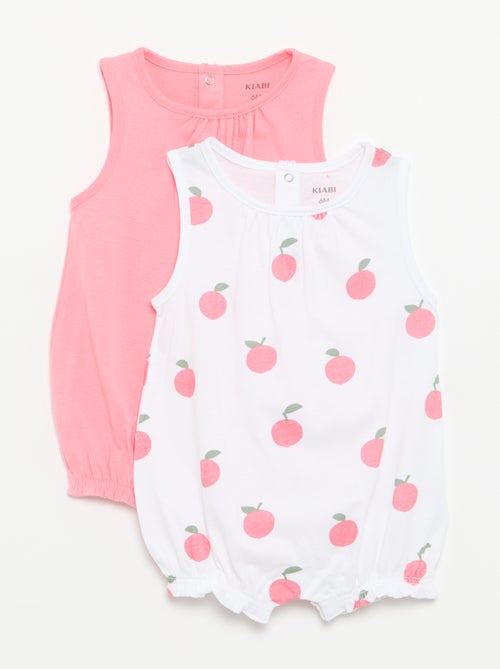 Packs de 2 babygrows sem mangas - Kiabi