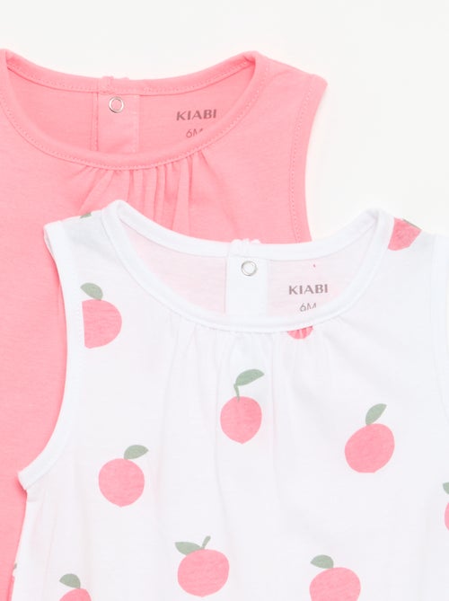 Packs de 2 babygrows sem mangas - Kiabi