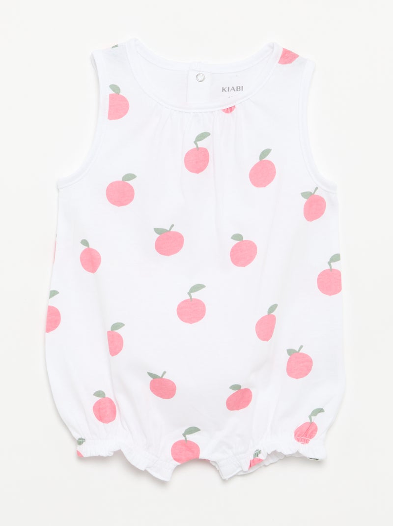 Packs de 2 babygrows sem mangas Branco - Kiabi