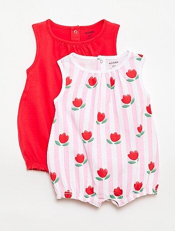 Packs de 2 babygrows sem mangas