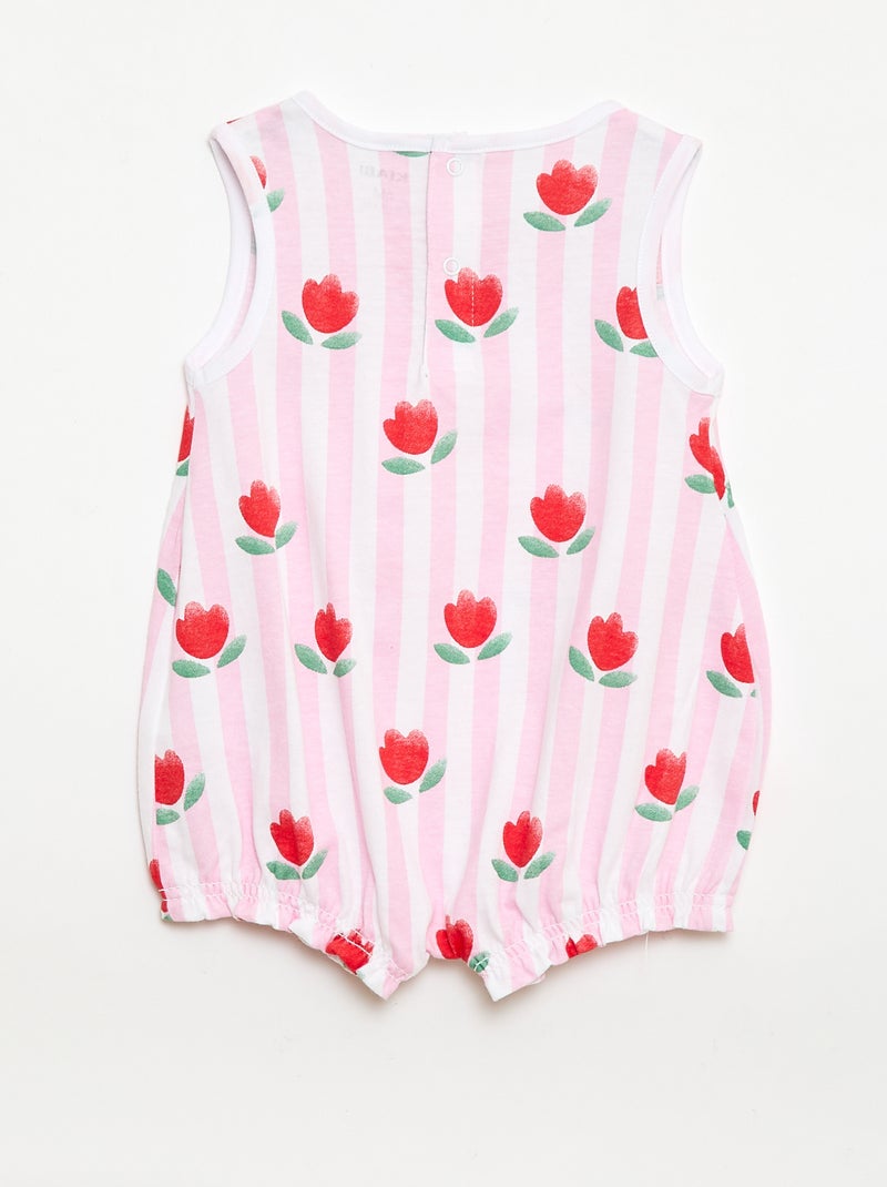 Packs de 2 babygrows sem mangas Rosa - Kiabi
