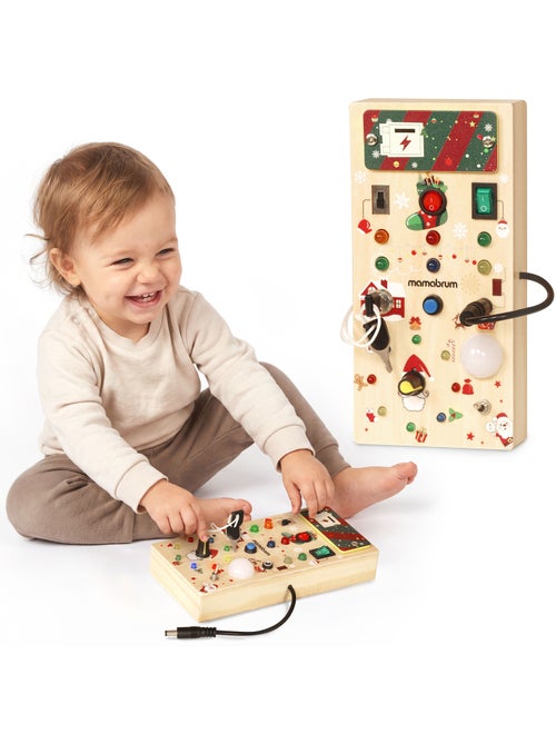 Painel de manipulação de madeira de natal com luz mamabrum - Kiabi Painel de manipulação de madeira de natal com luz mamabrum - Kiabi