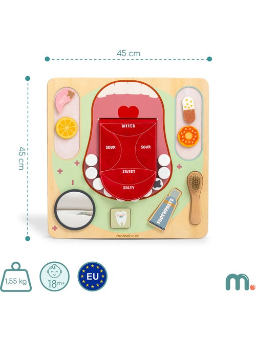 Painel sensorial madeira dentista 45x45cm higiene dental mamabrum - Kiabi Painel sensorial madeira dentista 45x45cm higiene dental mamabrum - Kiabi