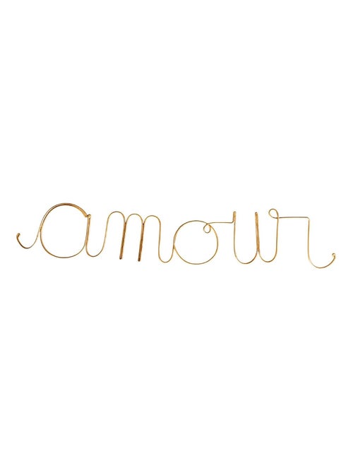 Palavra em fio de latão dourado "amour - Kiabi
